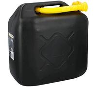 Unibos 10l Black Plastic Fuel Jerry Can Petrol Diesel Water 10 Litre With Spout