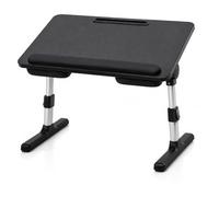 Unibos | 2-In-1 Bed Table & Lap Desk With Wrist Rest, Foldable Laptop Table For Bed & Sofa, Adjustable Height & Angle, 4 Soft Cushions, Tablet & Phone Holder, 58.3 X 37.5 Cm