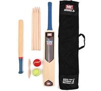 Unibos | 2-In-1 Size 3 Cricket & Rounders Complete Set With Mesh Carry Bag Outdoor Games Fun For All The Family Suitable For Both Children & Adults To Use