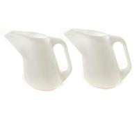Unibos | 2 PCs Trade Quality Tapered 1.5L Graduated Measuring Jug Strong Durable Polyethylene Plastic Oil Fuel Brake Fluid Pouring Container (2)