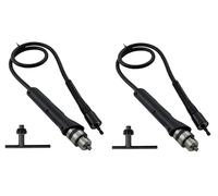 Unibos | 2 X 1200mm 47" Long Flexible Flexi Drive Drill Shaft Extension | 1/4" Drive | Max RPM 3000 | Chuck Range 1.0-10.0Mm | Keyed Chuck