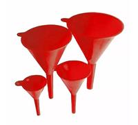 Unibos | 4-Piece Funnel Set | Multi-Size Plastic Funnels With Hanging Holes | 110mm, 100mm, 75mm, & 50mm Diameters | Essential Tools For Cooking, Automotive, DIY Projects, & More (4)