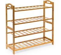 Unibos | 4 Tier Shoe Rack - Shoe Storage Organiser, Quick Assembly, 4 Tier Shelf Unit, Holds up to 15-20 pairs, 73 x 26 x 69cm