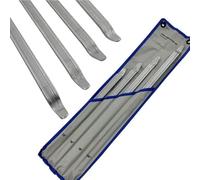 Unibos | 4Pcs 12”-24” Tyre Lever, Hardened & Tempered Chrome Plated Steel Tire Levers Spoon Tire Remover Repair Tools For Bicycle Motorcycle Quads ATV Car Van & 4x4's Tire Changing Removing