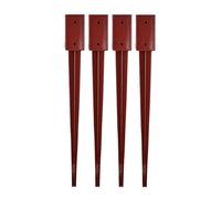 Unibos | 4X Heavy Duty Drive Down Fence Post Anchor Spike Grip Holder - 75mm X 75mm