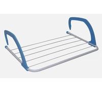 Unibos 5 Bar Radiator Clothes Airer, Anti Slip & Scratch, Heavy Duty, Multi-Use Laundry Airer, Wall Mount/Over Radiator (Blue)