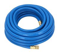 Unibos Air Hose - Polyurethane Recoil Compressor Line with Bend Restrictor - 1/4" BSP Ends, 20 Bar, 10m x 8mm, UK
