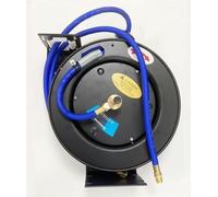Unibos | Air Hose Reel | Heavy Duty Construction, 30Ft Hose | 300Psi Working Pressure | Spring-Powered Auto Rewind | Multi-Mount Design Wall, Ceiling, or Floor | 4-Directional Non-Snag Rollers (30FT)
