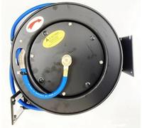 Unibos | Air Hose Reel | Heavy Duty Construction, 50Ft Hose | 300Psi Working Pressure | Spring-Powered Auto Rewind | Multi-Mount Design Wall, Ceiling, or Floor | 4-Directional Non-Snag Rollers