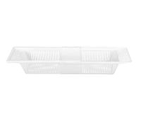 Unibos | Bath Tray - Extendable Bath Caddy Tray for Bathtub Adjustable Bath Table Tray Over tub w/Bathroom Accessories- Fits Most Bath Sizes | White