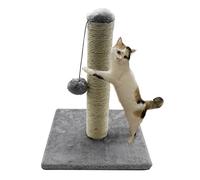 Unibos | Cat Scratching Post | Cat Activity Centre | Kitty Climbing Tree | Kitten Play Tower with Hanging Toys | Natural Sisal White | 40cm