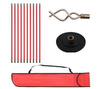 Unibos | Drain Rod Set 12Pcs Includes Easy Carry Storage Bag, Plunger Double Worm Screw & Connectors | Heavy Duty Sewer Gutter Cleaning Drain Unblocker Tool | Reaches 9.2m | Domestic Home Use