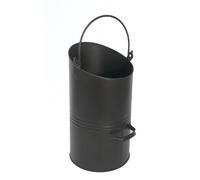 Unibos | Ellipse Coal Bucket With Handle - Powder Coated Steel - Heavy Duty Multipurpose Fireplace Coal Hod