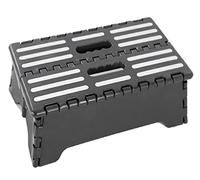 Unibos | Folding Step Stool - Non-Slip | Outdoor & Indoor Use | for Elderly, Kids | Mobility Safety Tread | Durable and Sturdy | Premium Quality Stool with Carrying Handle | Black