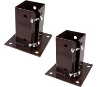 Unibos Heavy Duty Fence Post Decking Bolt Down Support Holder Clamp for Posts 75mm x 75mm New (6, Pack)