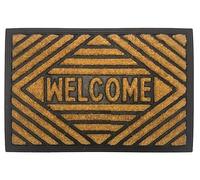 Unibos | Home Entryway Heavy Duty Non Slip Door Mat Rubber Natural Coir 40 X 60cm | Doormats Shoe Scrapper Removes Dirt & Grass | Welcome Mat For Outside Porch & Patio Entrance (Welcome Mat)