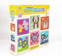 Unibos | Kids 6-in-1 Cross Stitch Kit | 6 Assorted Embroidery Boards with 36 Coloured Threads Included | Kids Embroidery Kit | Beginner Art & Craft | Learn to Sew | Multicoloured |