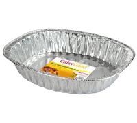Unibos | Large Oval Reusable & Disposable Aluminium Foil Trays 46X36X8cm | Oven Safe & Ideal for Roasting, BBQ, Cooking, Freezing, Party & Meal Prep Tray for Kitchen Catering Lunch Takeaway (5)