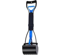 Unibos Long Handle Pooper Scooper - 62cm - Blue - 1x Portable Foldable Plastic Outdoor Garden Dog Cat Pet Poop Poo Litter Scoop Picker Grabber Bin Rake Shovel