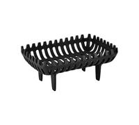 Unibos | Open Fire Grate 16 Inch Log Coal Wood Basket Holder Black Heavy Duty
