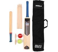 Unibos Size 5 Cricket Set And Rounder Set With Mesh Carry Bag Outdoor Garden Games Fun for All the Family Suitable For Both Kids Adults To Use Camping and Holiday