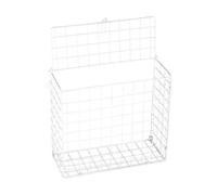 Unibos | Unibos | Letterbox Cage | Indoor Mail Catcher | Perfect For Dog, Cat & Pet Owners | White Iron Post Box Holder | Large Iron Letter Box Catcher | Post Holder - White