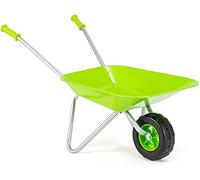 Unibos | Wheelbarrow Set Children, Metal Construction Wheel Barrel Easy to Assemble Kids Gardening Tools, Garden Gfits for Children | Green