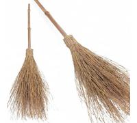 Unibos | Witches Outdoor Broom Brush 100cm - Traditional Besom Garden Broom With Twigs, Sturdy Handle - Effortlessly Clears Paths & Pavements, Ideal To Sweep Up The Leaves, Patio, Driveway, Cosplay