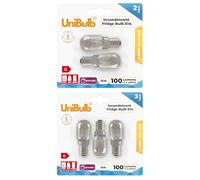 Unibulb 15W E14 Fridge Light Bulb 230V-240V Pygmy SES Incandescent Bulbs 2800K Warm White | Suitable for Salt Lamps, Ovens, Fridges or Freezers | Small Edison Screw Base (5)
