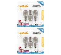 Unibulb 15W E14 Fridge Light Bulb 230V-240V Pygmy SES Incandescent Bulbs 2800K Warm White | Suitable for Salt Lamps, Ovens, Fridges or Freezers | Small Edison Screw Base (6)