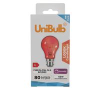 Unibulb B22 Gls 40W 1000K Fireglow Red Light Bulb - Pack Of 1