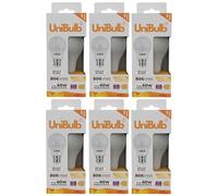 Unibulb B22 GLS Bayonet 7.3W Energy Efficient LED Light Bulb, 806 Lumens, 3000K Warm White, 60W Equivalent, 15,000hr Life, Dimmable, Pack of 6