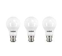 Unibulb B22 GLS Bayonet 7.3W Energy Efficient LED Light Bulb, 806 Lumens, 6500K Daylight, 60W Equivalent, 15,000hr Life, Non-Dimmable, Pack of 3