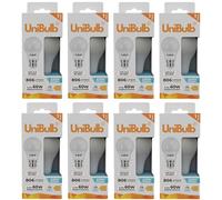 Unibulb B22 GLS Bayonet 7.3W Energy Efficient LED Light Bulb, 806 Lumens, 6500K Daylight, Replaces 60W, 25,000hr Lifespan, Non-Dimmable, Pack of 8