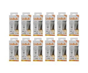Unibulb BC / B22 / Bayonet, GLS, 7.3W LED Light Bulb, 806 Lumens, 3000K Warm White, Replaces 60W, Non-Dimmable, 25yr Lifespan (12)