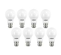 Unibulb BC / B22 / Bayonet GLS 8.5W Energy Efficient LED Light Bulb, 806 Lumens, 3000K Warm White, 60W Equivalent, 15,000hr Life, Non-Dimmable, Pack of 8