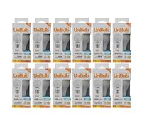 Unibulb BC/Bayonet / B22, 4.2W, 470lm, LED Light Bulbs, 40W Equivalent, Daylight 6500K, Replaces 40W, 180° Wide Beam, Non-dimmable, 25yr Lifespan (12)