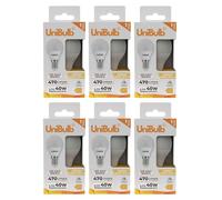 Unibulb E14 LED Light Bulb, Small Edison Screw (SES), 4.2W, 470lm, 40W Equivalent, Warm White 3000K, Golf Ball Bulb (P45), Energy Saving LED, 220-240V, Non-Dimmable, 25,000hr lifespan, Pack of 6