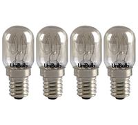 UniBulb E14 SES Halogen Fridge Light Bulbs, 60 Lumens, 15W, 2800K Warm White, Dimmable, Pack of 4