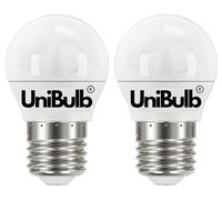 Unibulb E27 Edison Screw (ES) 4.2W Energy Efficient LED Golf Light Bulb, 470 Lumens, 2700K Warm White, 40W Equivalent, 15,000hr Life, Non-Dimmable, Pack of 2