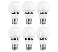 Unibulb E27 Edison Screw (ES) 4.2W Energy Efficient LED Light Bulb, 470 Lumens, 2700K Warm White, 40W Equivalent, 15,000hr Life, Non-Dimmable, Pack of 6