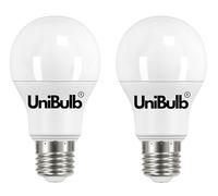 Unibulb E27 Edison Screw (ES) 4.2W Energy Efficient LED Light Bulb, 470 Lumens, 2700K Warm White, 40W Equivalent, 15,000hr Life, Non-Dimmable, Pack of 2
