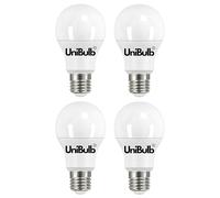 UniBulb E27 Edison Screw (ES) 7.3W Energy Efficient LED Light Bulb, 806 Lumens, 2700K Warm White, 60W Equivalent, 15,000hr Life, Non-Dimmable, Pack of 4