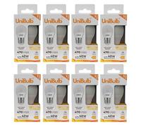 Unibulb E27 Edison Screw (ES) LED Golf Ball Light Bulb, 470 Lumens, 4.2W, 2700K Warm White, Replaces 40W, Non-Dimmable, 25yr Lifespan (8)