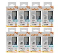 Unibulb E27 Edison Screw (ES) LED Light Bulb, 470 Lumens, 4.2W, Replaces 40W, 6500K Daylight, Non-Dimmable, 25yr Lifespan (8)
