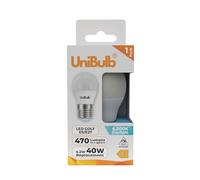 Unibulb E27 Edison Screw (ES) LED Light Bulb, 470 Lumens, 4.2W, Replaces 40W, 6500K Daylight, Non-Dimmable, 25yr Lifespan (1)