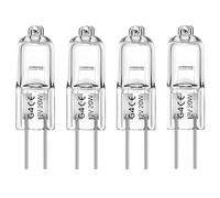 Unibulb G4 Halogen Light Bulb, 200 lumens, 20W, 2 Pin Base, 2800K (Warm White), 300℃ Heat Tolerant Oven/Microwave Capsule, 2000hr Life, Dimmable, Pack of 4
