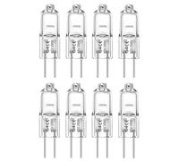 Unibulb G4 Halogen Light Bulb, 200 lumens, 20W, 2 Pin Base, 2800K (Warm White), 300℃ Heat Tolerant Oven/Microwave Capsule, 2000hr Life, Dimmable, Pack of 8