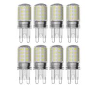 Unibulb G9 LED Light Bulbs, 470 Lumens, 4.2W (40W Halogen Equivalent), Cool White (4000k), 220-240V, Bi-Pin Base Energy Saving, T3, Pack of 8