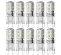 Unibulb G9 LED Light Bulbs, 470 Lumens, 4.2W (40W Halogen Equivalent), Daylight (6500k), 220-240V, Bi-Pin Base Energy Saving, T3, Pack of 10